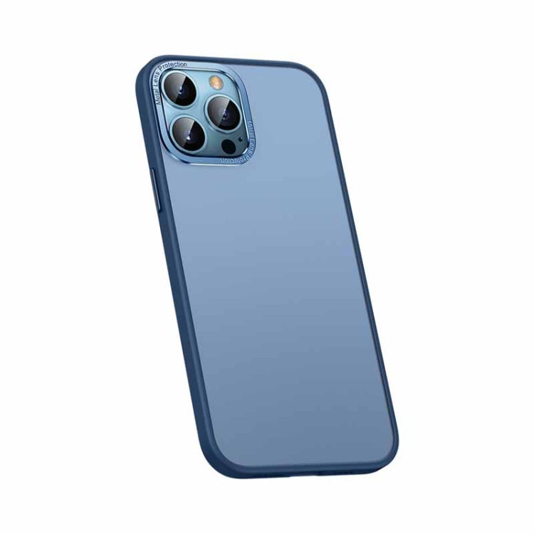 For iPhone 12 Pro Max Metal Lens Skin Feel Frosted Phone Case