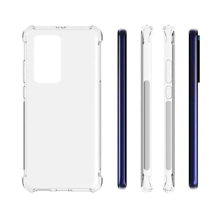 For Huawei P40 Pro Shockproof Non-slip Waterproof Thickening TPU Protective Case(Transparent)