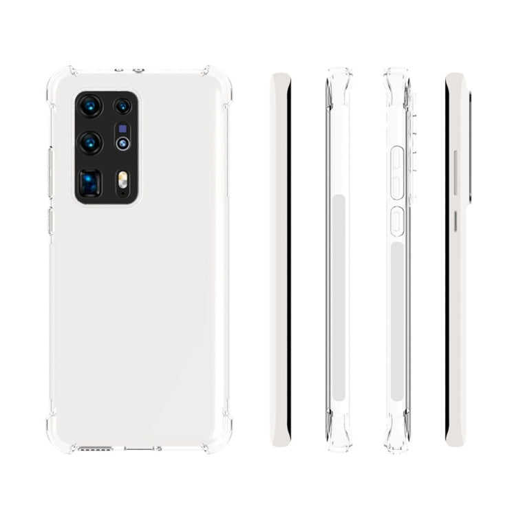 For Huawei P40 Pro Shockproof Non-slip Waterproof Thickening TPU Protective Case(Transparent)