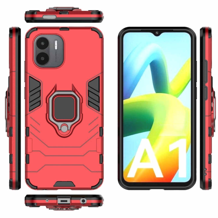 For Xiaomi Redmi A1 PC + TPU Shockproof Protective Phone Case with Magnetic Ring Holder