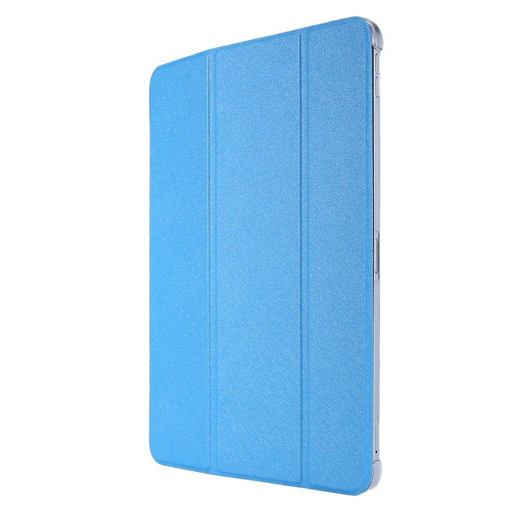 For iPad Pro 12.9 (2020) TPU Silk Texture Three-fold Horizontal Flip Leather Tablet Case with Holder