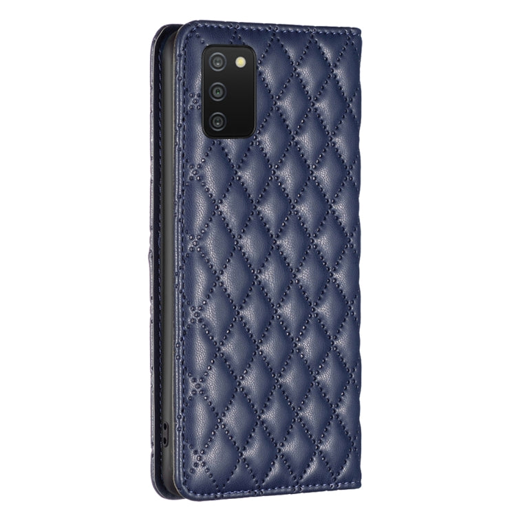 For Samsung Galaxy A03s / A02s Diamond Lattice Magnetic Leather Flip Phone Case