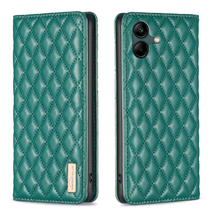 For Samsung Galaxy A04 4G Diamond Lattice Magnetic Leather Flip Phone Case