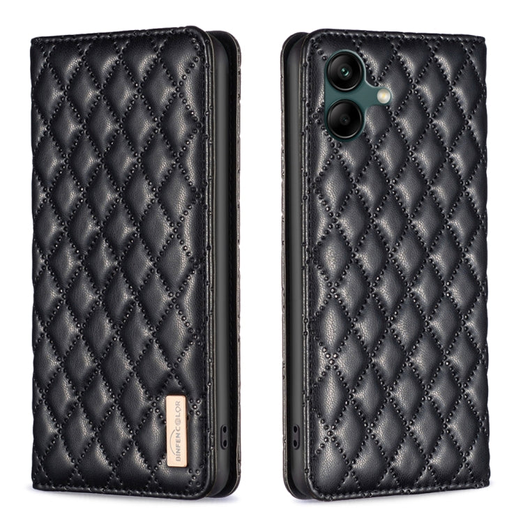 For Samsung Galaxy A04 4G Diamond Lattice Magnetic Leather Flip Phone Case