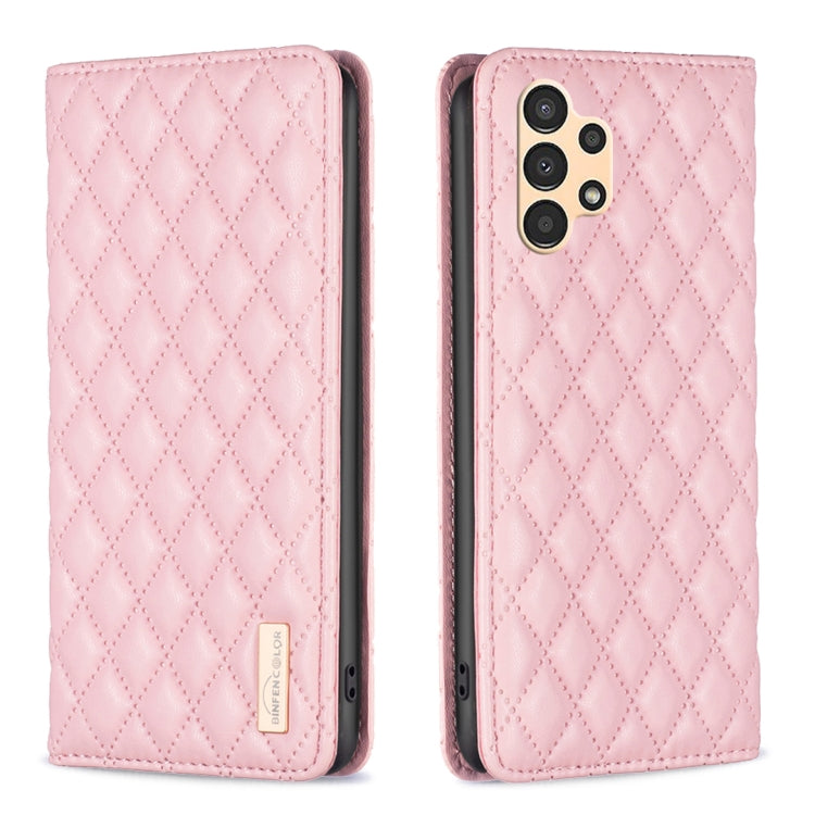 For Samsung Galaxy A13 5G / 4G Diamond Lattice Magnetic Leather Flip Phone Case