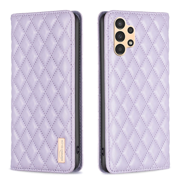 For Samsung Galaxy A13 5G / 4G Diamond Lattice Magnetic Leather Flip Phone Case