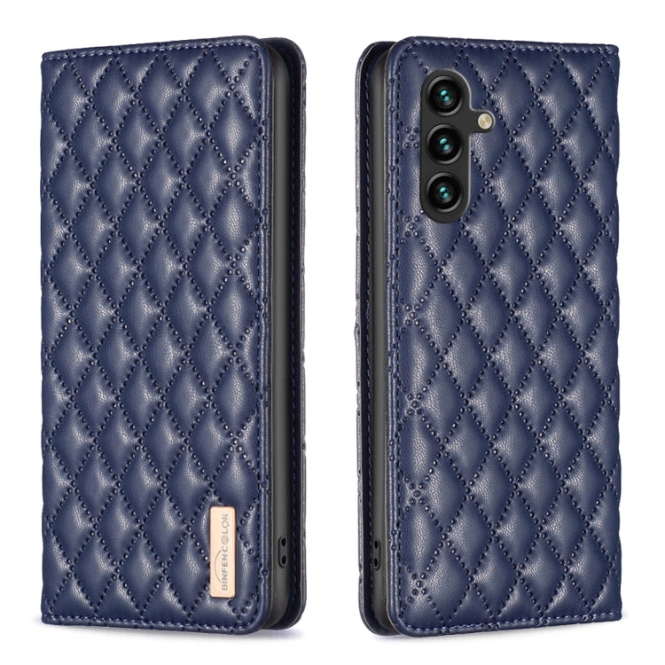 For Samsung Galaxy A14 5G Diamond Lattice Magnetic Leather Flip Phone Case