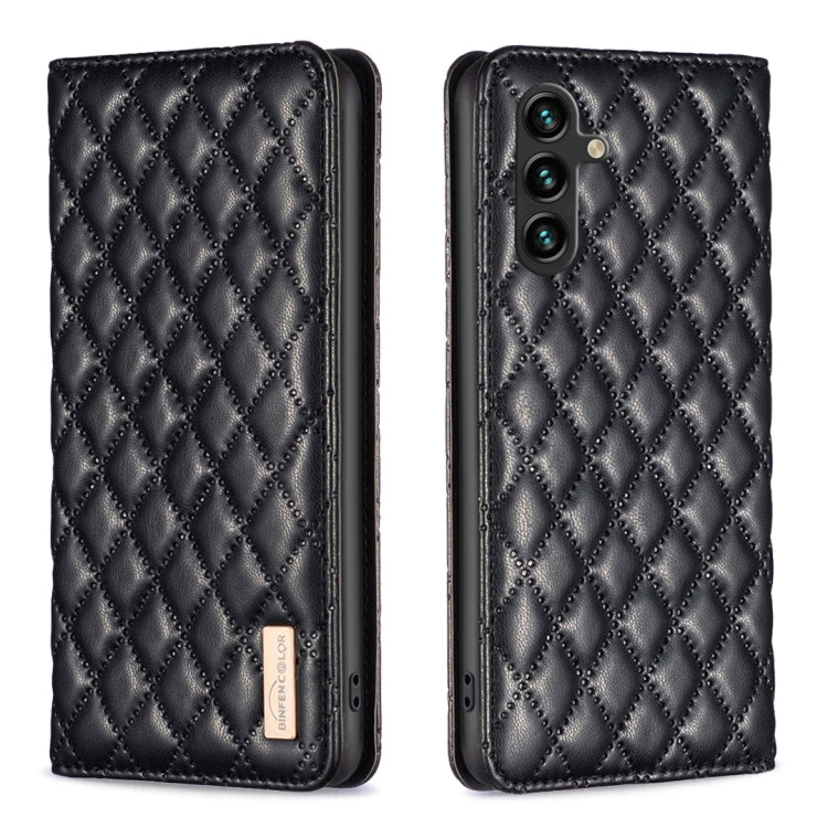 For Samsung Galaxy A14 5G Diamond Lattice Magnetic Leather Flip Phone Case