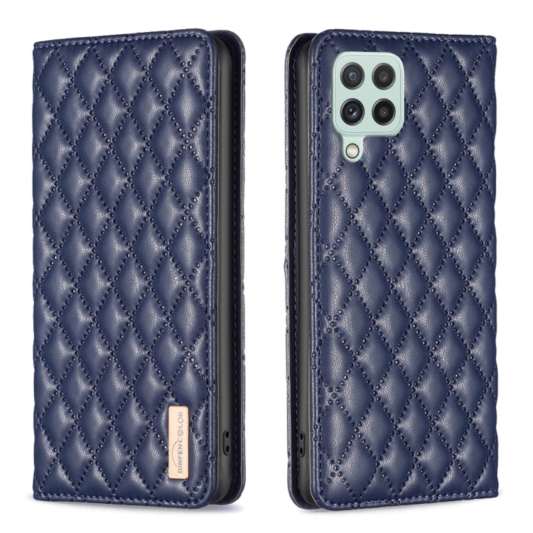 For Samsung Galaxy A22 4G Diamond Lattice Magnetic Leather Flip Phone Case