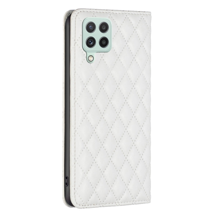 For Samsung Galaxy A22 4G Diamond Lattice Magnetic Leather Flip Phone Case
