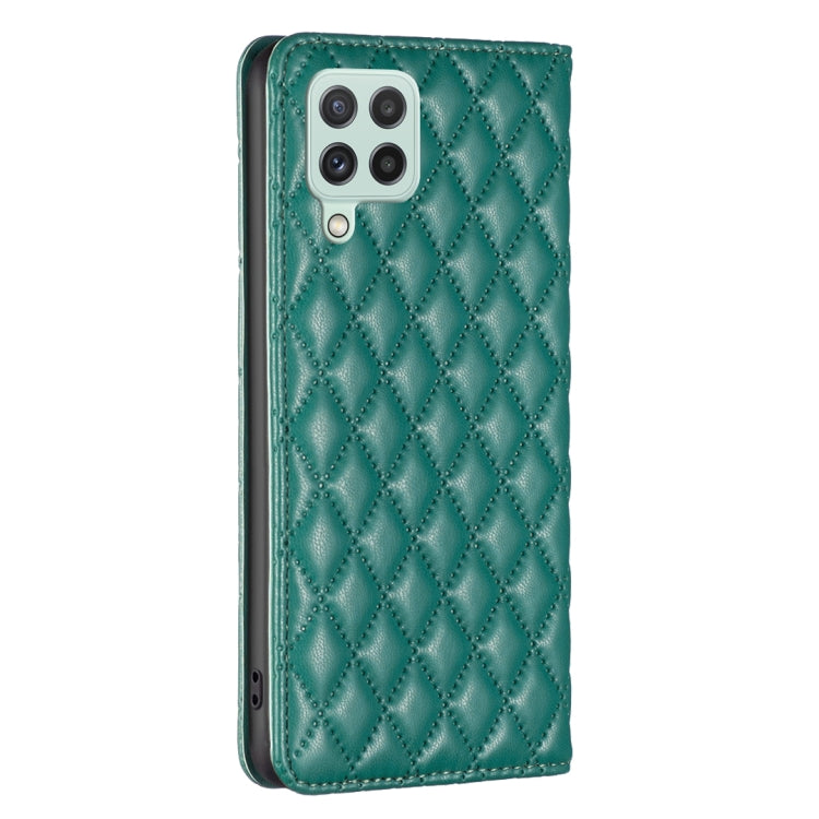 For Samsung Galaxy A22 4G Diamond Lattice Magnetic Leather Flip Phone Case