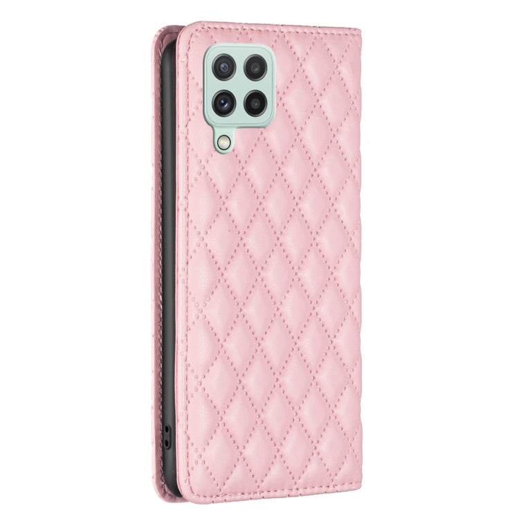 For Samsung Galaxy A22 4G Diamond Lattice Magnetic Leather Flip Phone Case