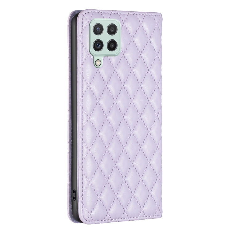 For Samsung Galaxy A22 4G Diamond Lattice Magnetic Leather Flip Phone Case