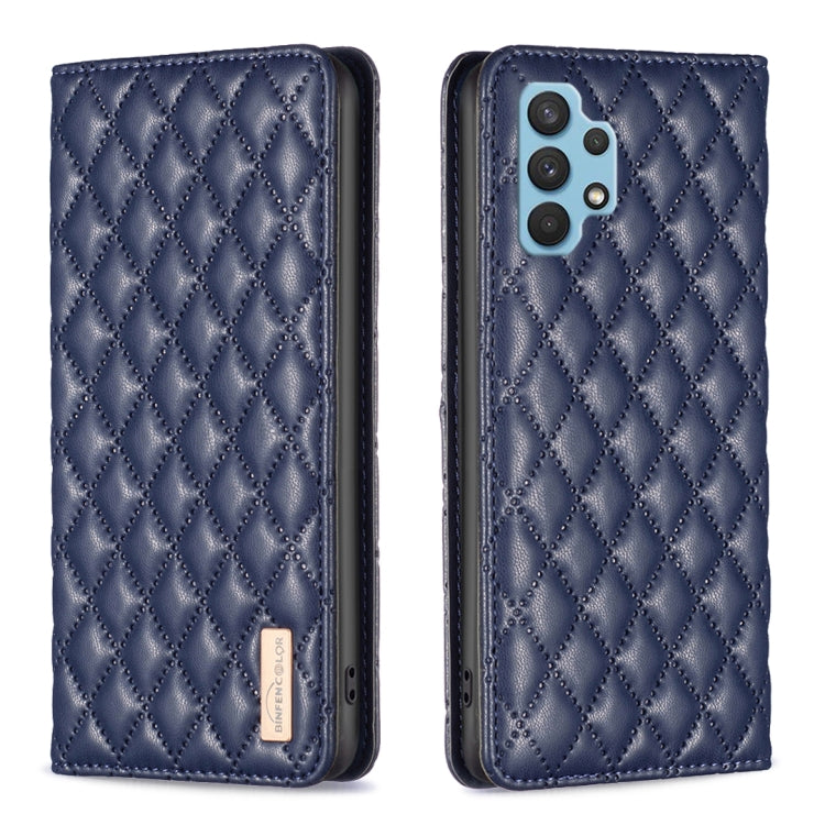 For Samsung Galaxy A32 4G Diamond Lattice Magnetic Leather Flip Phone Case