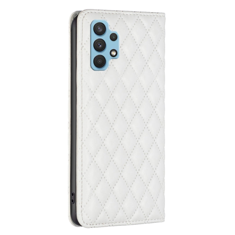 For Samsung Galaxy A32 4G Diamond Lattice Magnetic Leather Flip Phone Case