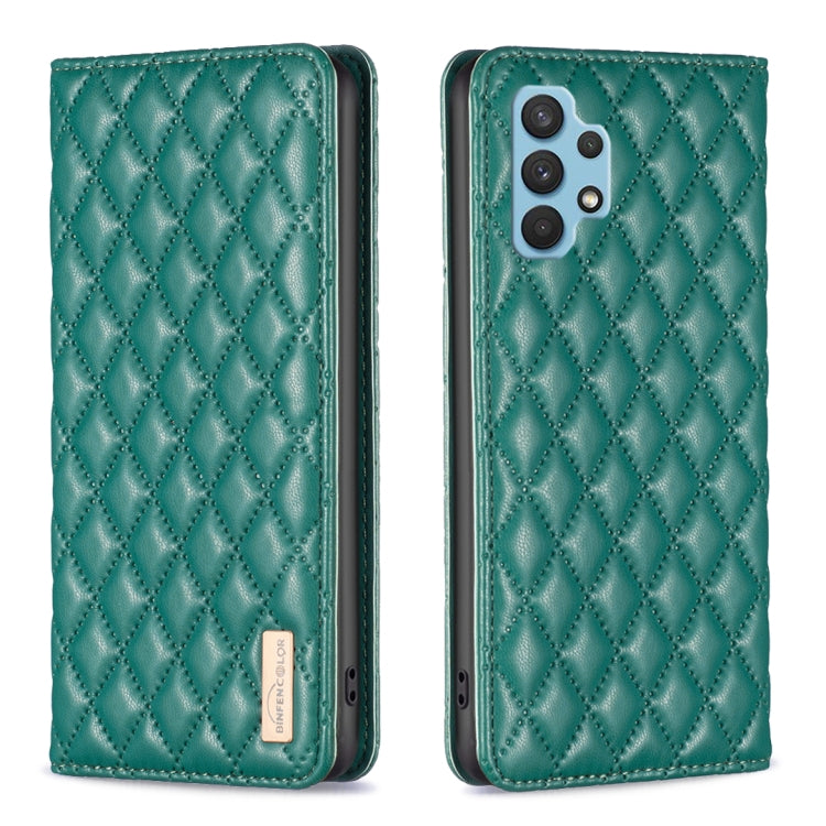For Samsung Galaxy A32 4G Diamond Lattice Magnetic Leather Flip Phone Case