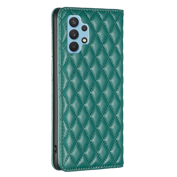 For Samsung Galaxy A32 4G Diamond Lattice Magnetic Leather Flip Phone Case