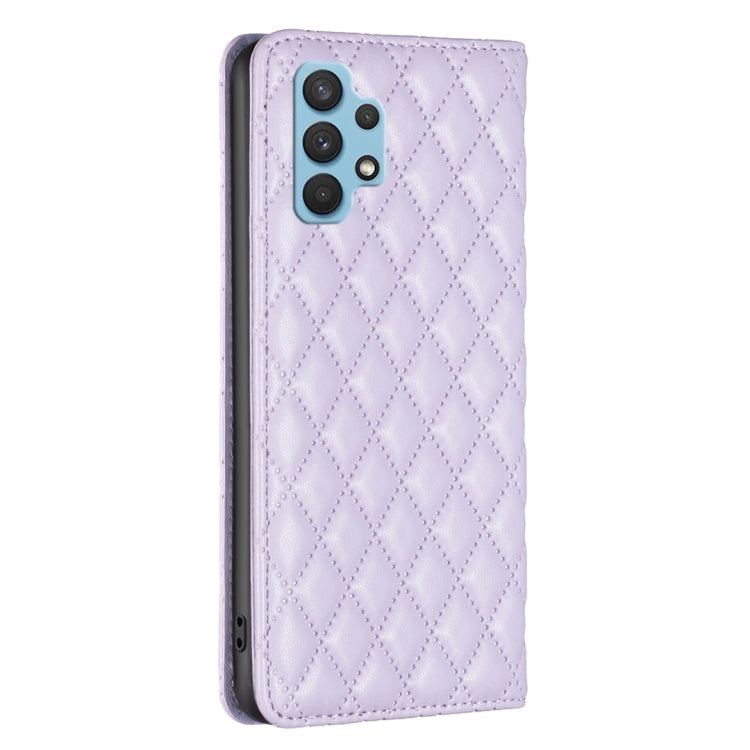 For Samsung Galaxy A32 4G Diamond Lattice Magnetic Leather Flip Phone Case