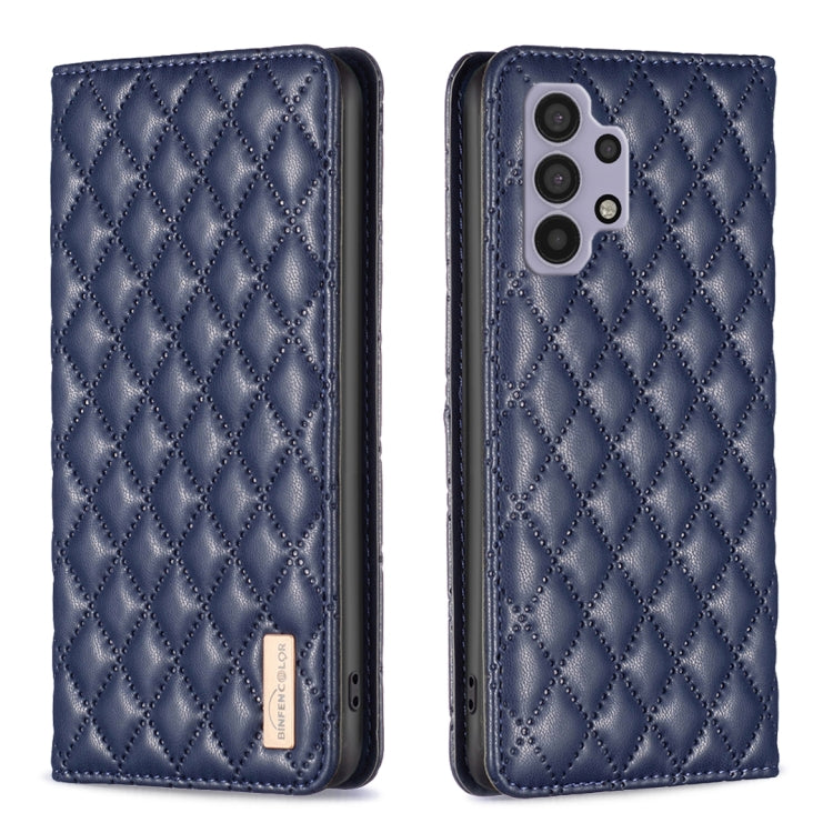 For Samsung Galaxy A32 5G Diamond Lattice Magnetic Leather Flip Phone Case