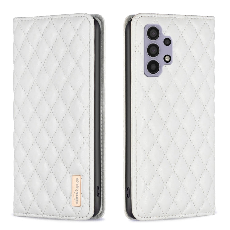 For Samsung Galaxy A32 5G Diamond Lattice Magnetic Leather Flip Phone Case
