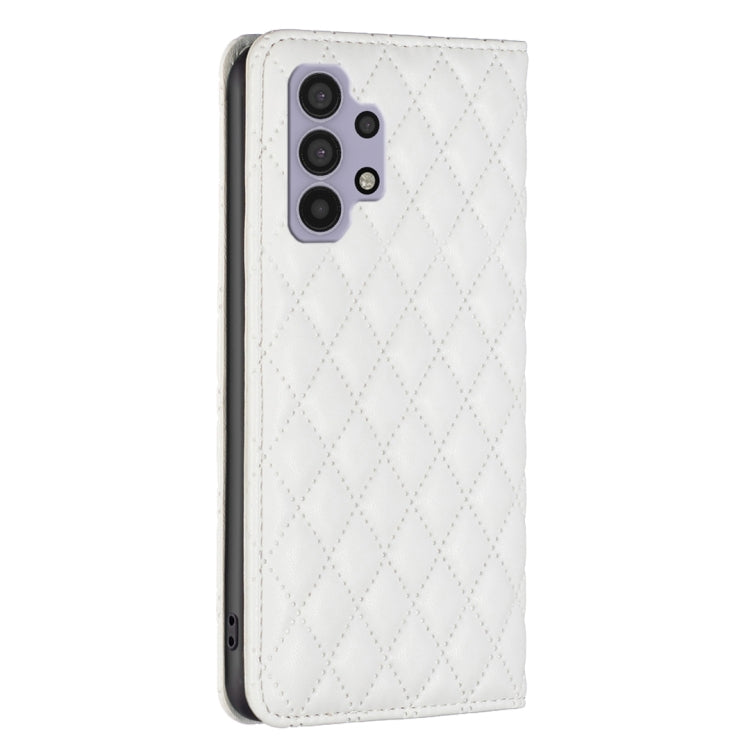 For Samsung Galaxy A32 5G Diamond Lattice Magnetic Leather Flip Phone Case