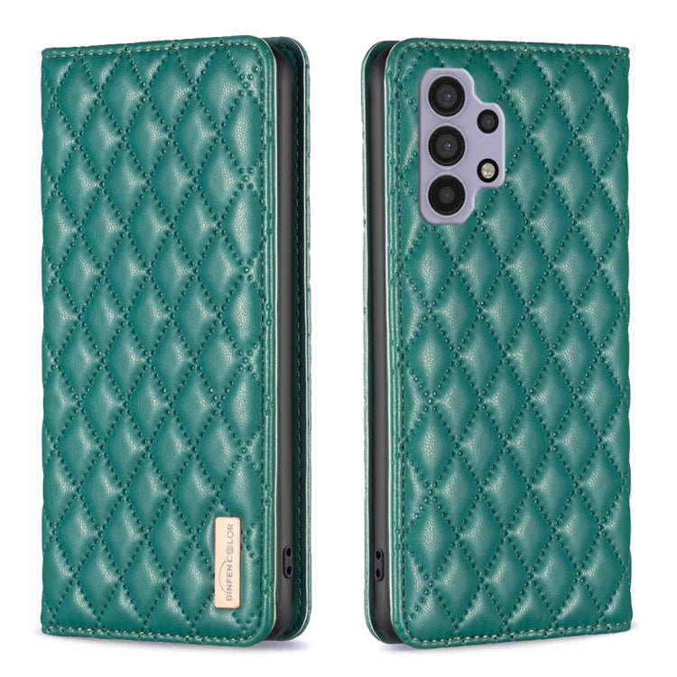 For Samsung Galaxy A32 5G Diamond Lattice Magnetic Leather Flip Phone Case