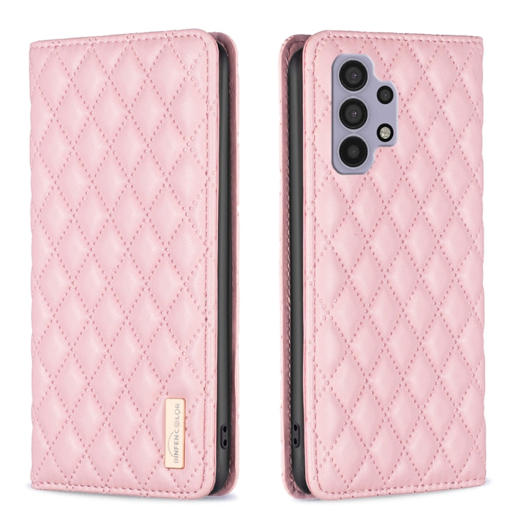 For Samsung Galaxy A32 5G Diamond Lattice Magnetic Leather Flip Phone Case