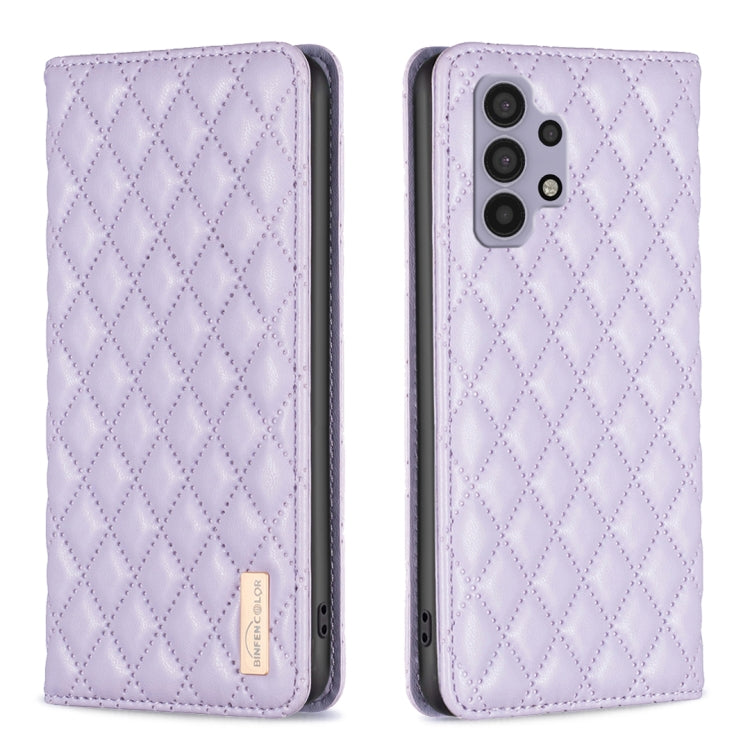 For Samsung Galaxy A32 5G Diamond Lattice Magnetic Leather Flip Phone Case