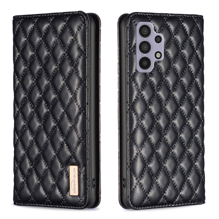 For Samsung Galaxy A32 5G Diamond Lattice Magnetic Leather Flip Phone Case