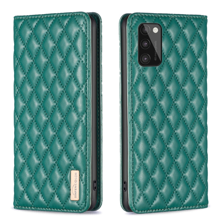 For Samsung Galaxy A41 Diamond Lattice Magnetic Leather Flip Phone Case