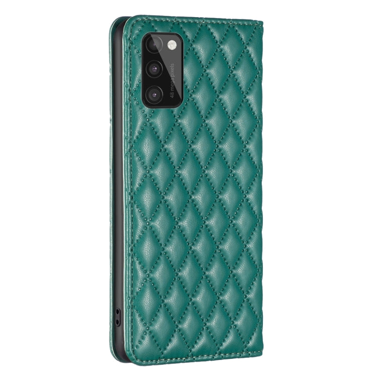 For Samsung Galaxy A41 Diamond Lattice Magnetic Leather Flip Phone Case