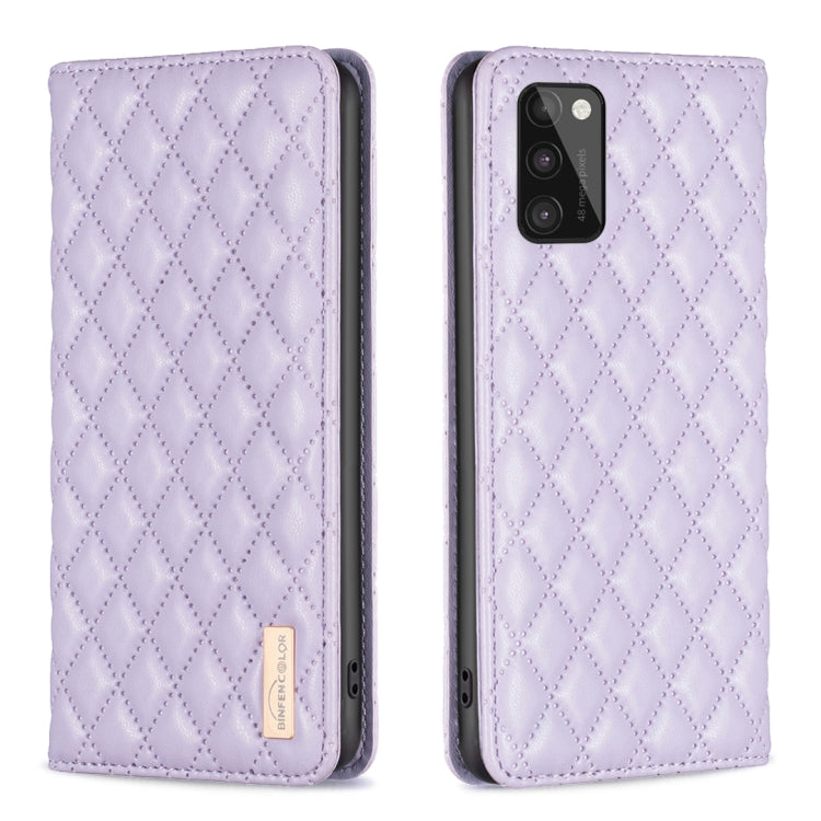 For Samsung Galaxy A41 Diamond Lattice Magnetic Leather Flip Phone Case