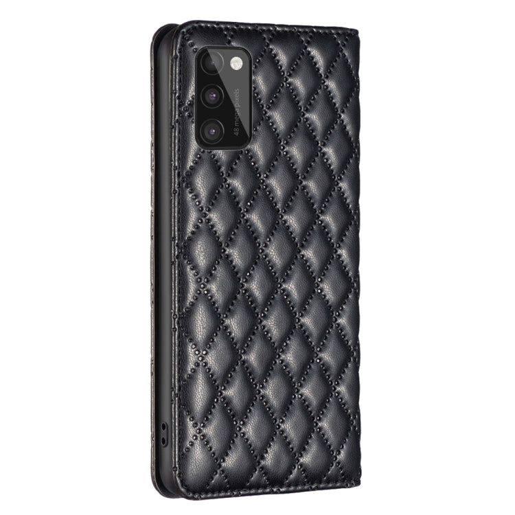 For Samsung Galaxy A41 Diamond Lattice Magnetic Leather Flip Phone Case