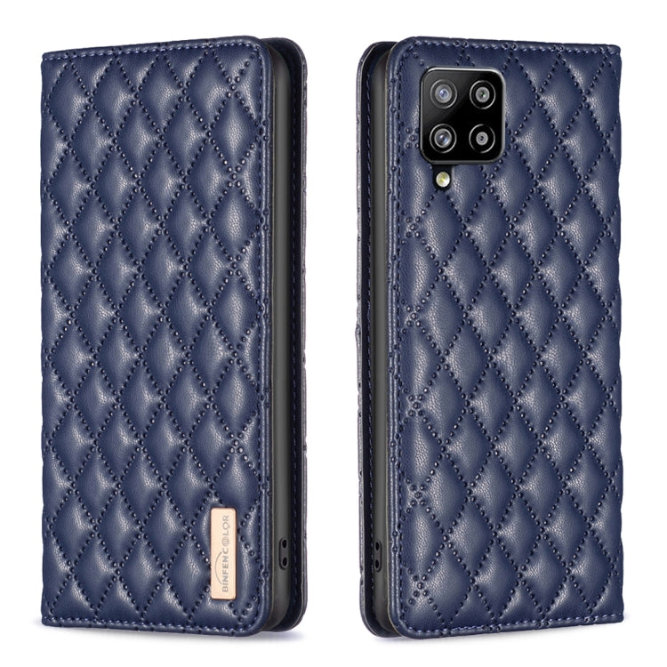For Samsung Galaxy A42 5G Diamond Lattice Magnetic Leather Flip Phone Case