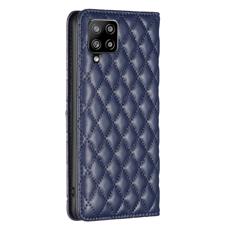 For Samsung Galaxy A42 5G Diamond Lattice Magnetic Leather Flip Phone Case