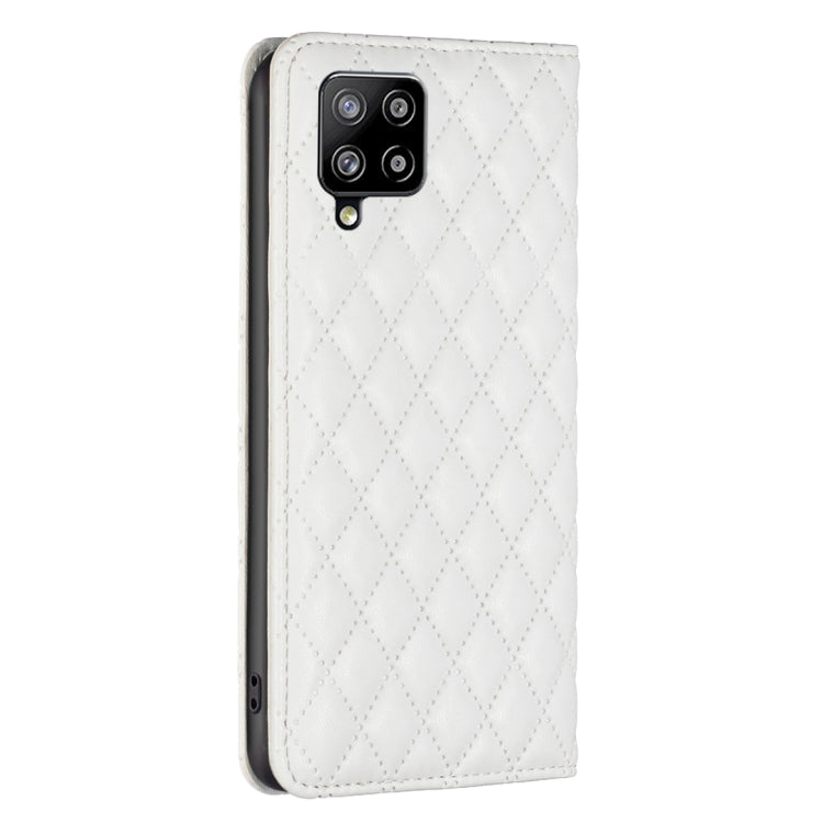 For Samsung Galaxy A42 5G Diamond Lattice Magnetic Leather Flip Phone Case