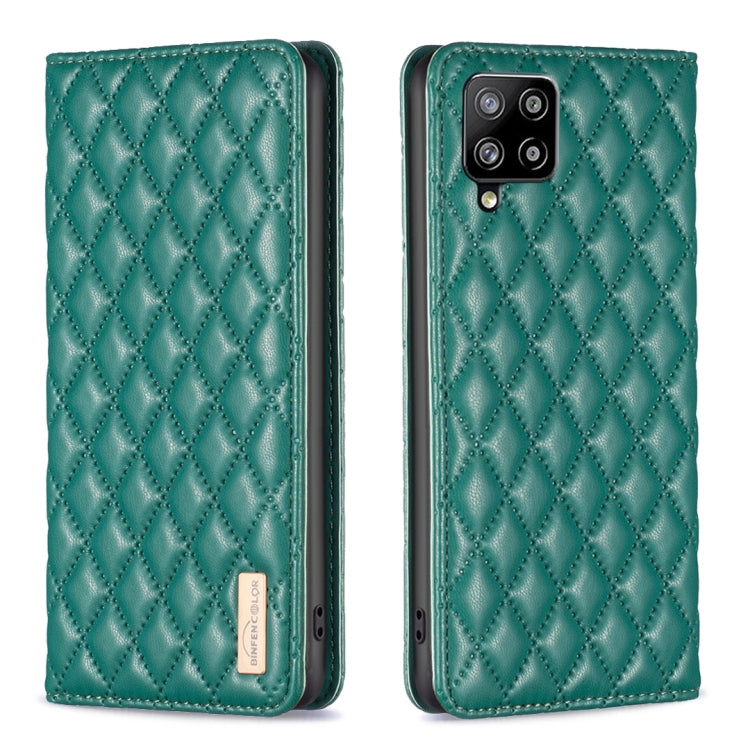 For Samsung Galaxy A42 5G Diamond Lattice Magnetic Leather Flip Phone Case