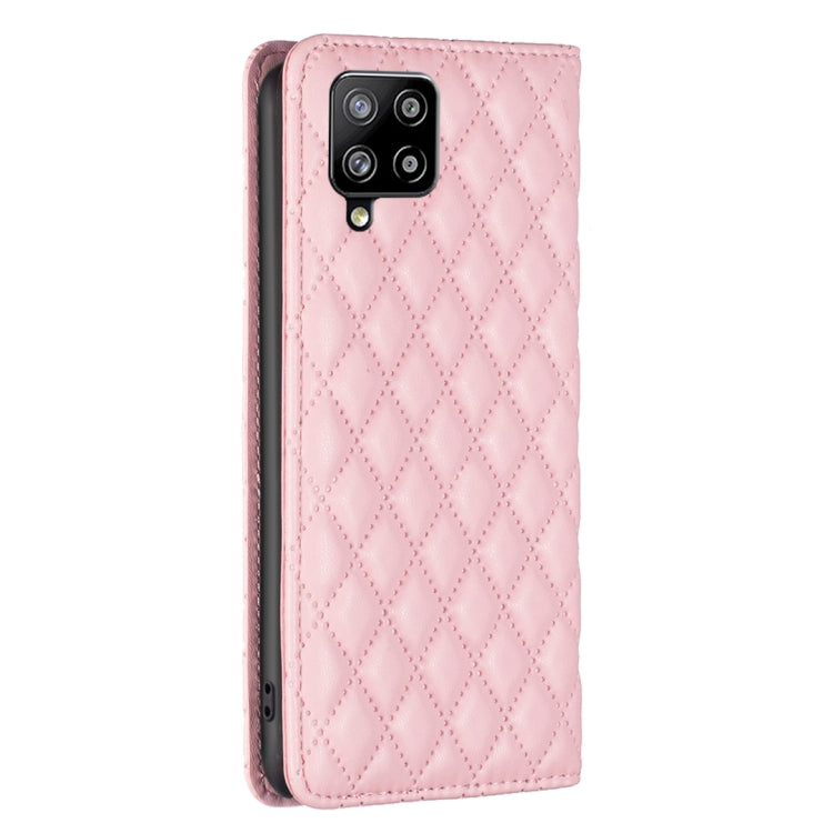 For Samsung Galaxy A42 5G Diamond Lattice Magnetic Leather Flip Phone Case
