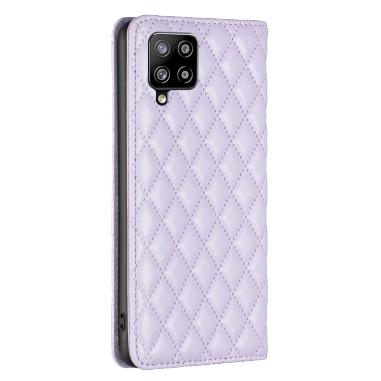 For Samsung Galaxy A42 5G Diamond Lattice Magnetic Leather Flip Phone Case