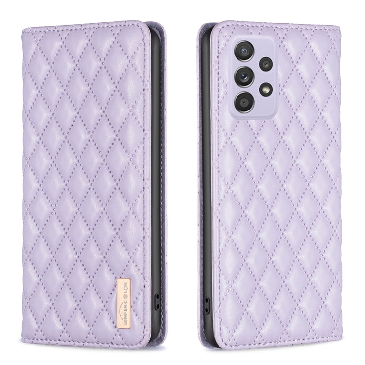 For Samsung Galaxy A52 / A52s 5G Diamond Lattice Magnetic Leather Flip Phone Case