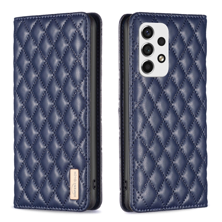 For Samsung Galaxy A53 Diamond Lattice Magnetic Leather Flip Phone Case