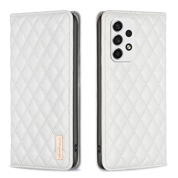 For Samsung Galaxy A53 Diamond Lattice Magnetic Leather Flip Phone Case