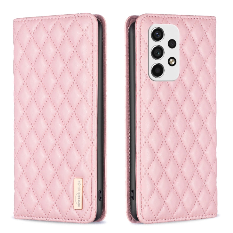 For Samsung Galaxy A53 Diamond Lattice Magnetic Leather Flip Phone Case