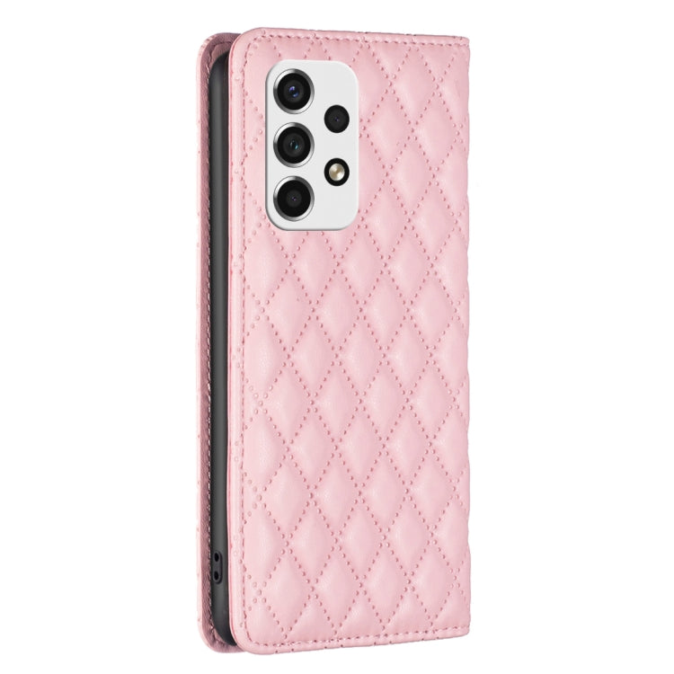 For Samsung Galaxy A53 Diamond Lattice Magnetic Leather Flip Phone Case