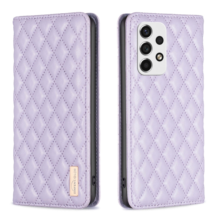 For Samsung Galaxy A53 Diamond Lattice Magnetic Leather Flip Phone Case