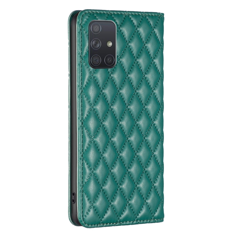 For Samsung Galaxy A71 4G Diamond Lattice Magnetic Leather Flip Phone Case