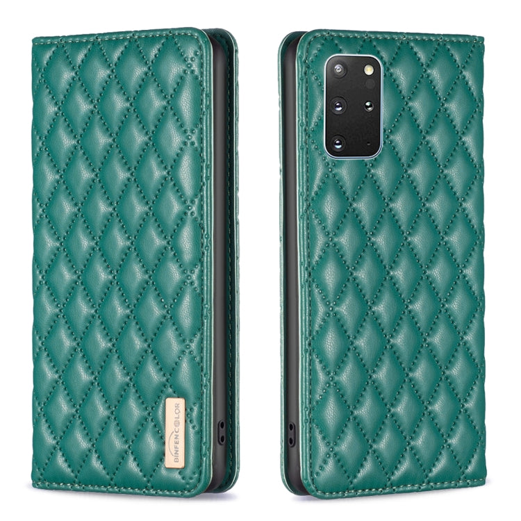 For Samsung Galaxy S20+ Diamond Lattice Magnetic Leather Flip Phone Case