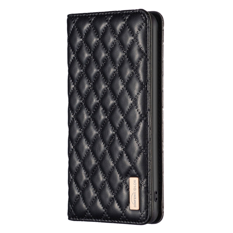 For Samsung Galaxy S21 FE 5G Diamond Lattice Magnetic Leather Flip Phone Case