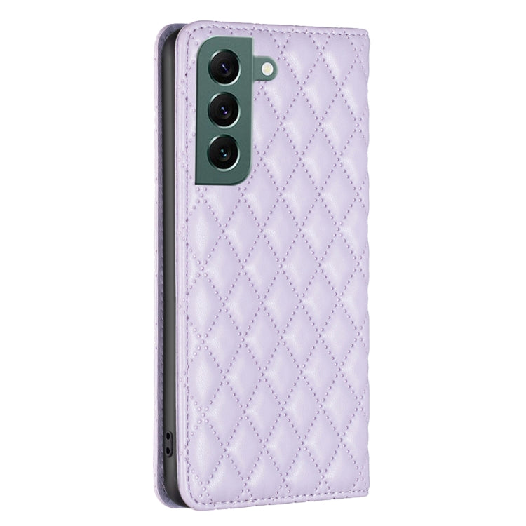 For Samsung Galaxy S22+ 5G Diamond Lattice Magnetic Leather Flip Phone Case