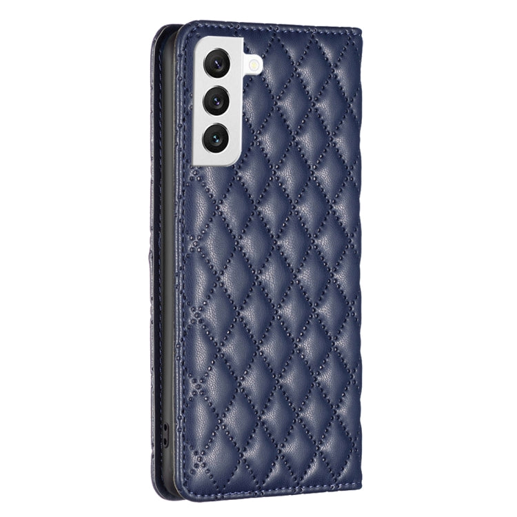 For Samsung Galaxy S22 5G Diamond Lattice Magnetic Leather Flip Phone Case